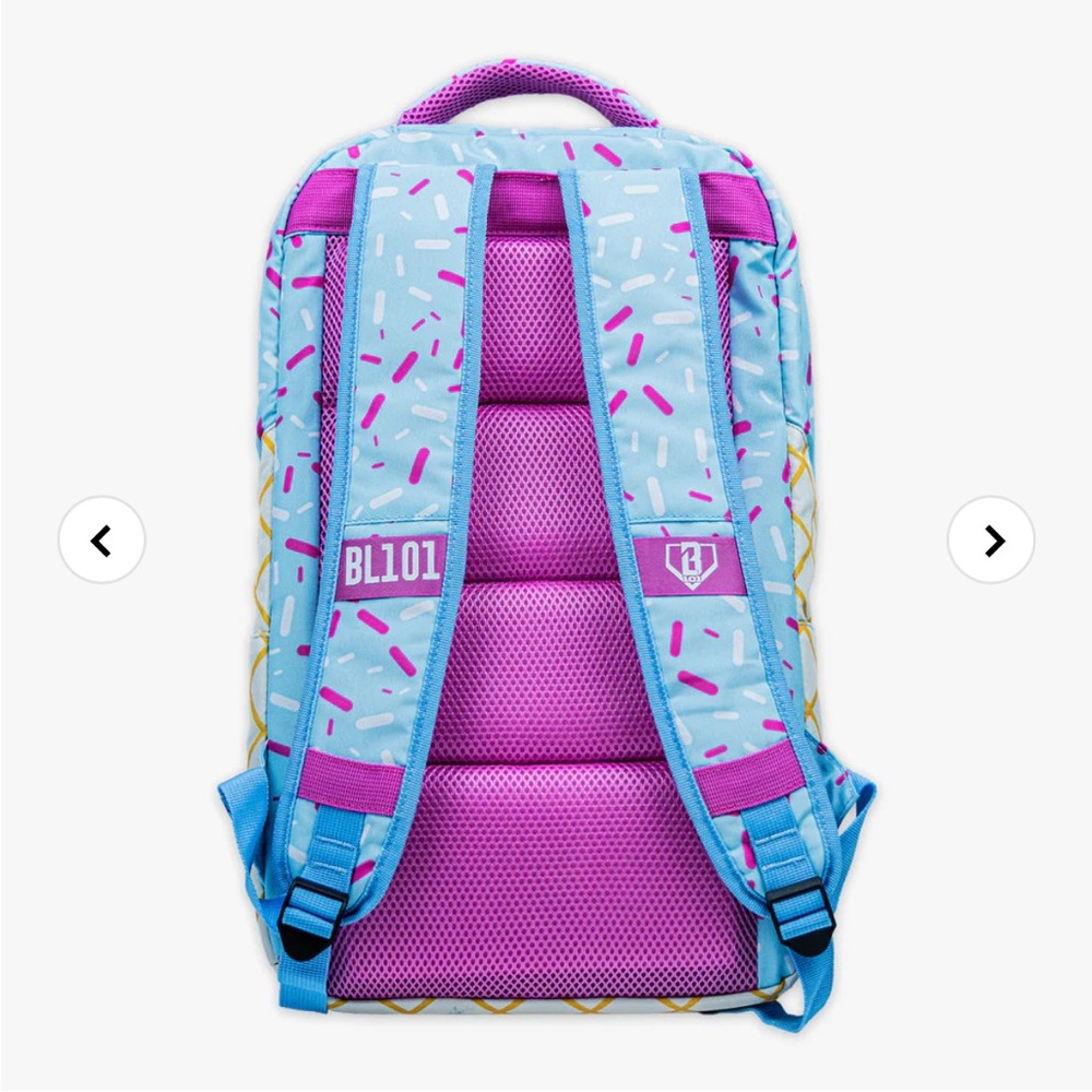BASEBALL LIFESTYLE 101 ICE CREAM BACKPACK: COTTON CANDY - Picture 7 of 7